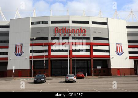 Fußball - Fußballstadien - Britannia Stadium. Gesamtansicht des Britannia Stadions, Heimat von Stoke City Stockfoto