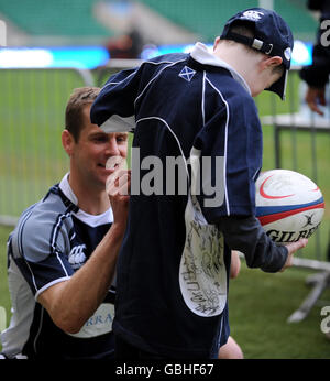 Rugby-Union - Schottland Kapitän Run - Twickenham Stockfoto