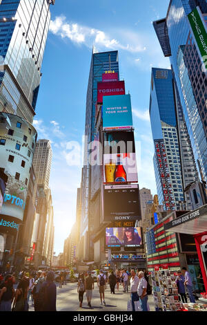 NEW YORK CITY - 14. Juni 2016: Times Square. USA Stockfoto
