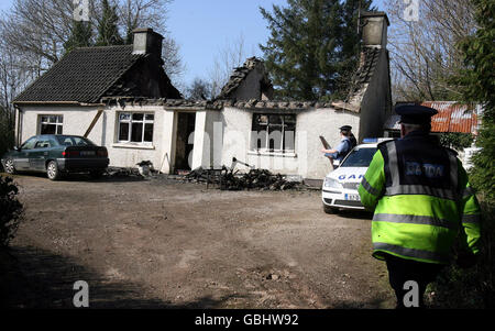 Hausbrand in County Donegal Stockfoto