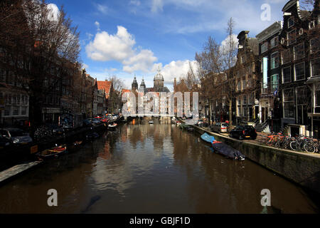 Reiseaussichten, Amsterdam. Eine allgemeine Ansicht von Amsterdam Stockfoto