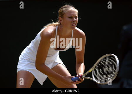 Tennis - Wimbledon 2004 - Frauen Finale - Serena Williams V Maria Sharapova Stockfoto