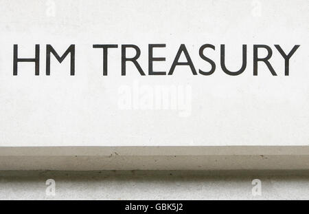 The Treasury, gelegen an der Horse Guards Road in Westminster, im Zentrum von London. Stockfoto