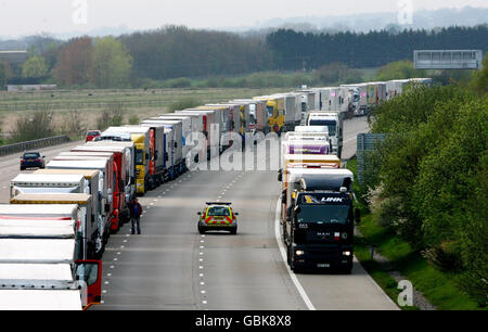 Französische Fischer Streik Stockfoto