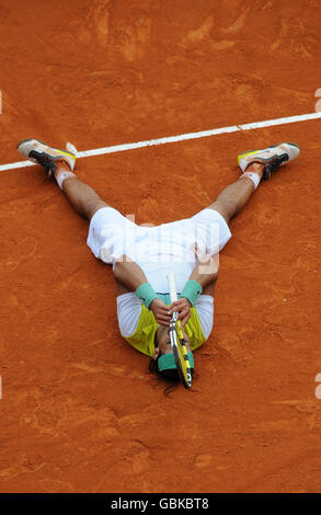 Tennis - ATP World Tour Masters - Monte-Carlo - Finale - Rafael Nadal V Novak Djokovic Stockfoto