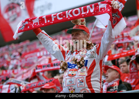 Köln-Fans jubeln ihrem Team zu Beginn des Spiels, Bundesliga Bundesliga, 1. FC Köln - FSV Mainz 05 4:2 Stockfoto