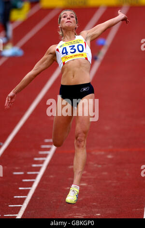 Leichtathletik - die Norwich Union Olympic Trials & AAA Championships - Weitsprung der Frauen - Finale. Havering & Mayesbrooks Kate Brewington in Aktion Stockfoto