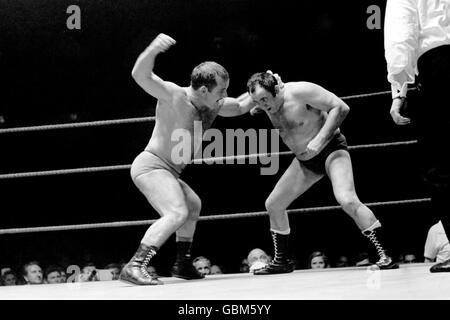 Wrestling - England / Frankreich - Royal Albert Hall Stockfoto