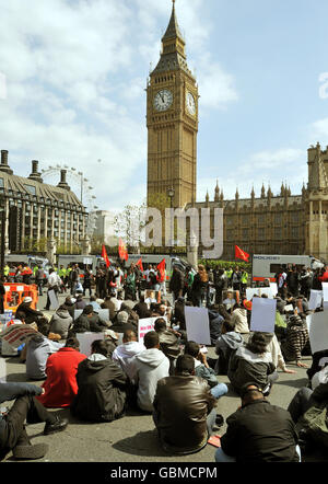 Tamilen Protest in London Stockfoto