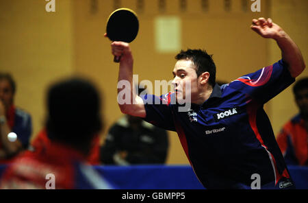 Tischtennis - Tisch-Tennis-Tour Indiens - England V Indien - Gauben Wells Leisure Centre Stockfoto