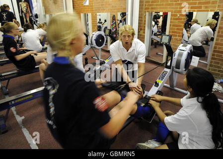 -Andrew Hodge Trainingseinheit - Molesey Boot Ruderclub Stockfoto