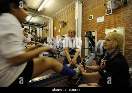 -Andrew Hodge Trainingseinheit - Molesey Boot Ruderclub Stockfoto