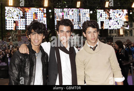 "Jonas Brothers: die 3D Konzerterlebnis" Premiere - London Stockfoto