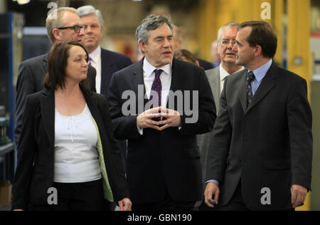 Brown besucht Tamworth Stockfoto