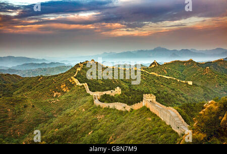 Jinshanling der großen Mauer Stockfoto