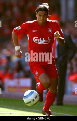 Fußball - FA Barclays Premiership - Liverpool / Manchester City. Milan Baros, Liverpool Stockfoto