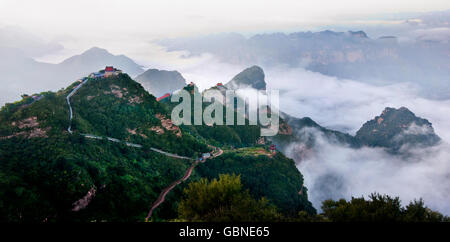 Alten Wudang Gebirge, Taihang Berge, Handan, Provinz Hebei Stockfoto