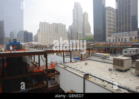 Allgemeine Ansicht des Ground Zero-Geländes, den seine Königliche Hoheit Prinz Harry heute in New York besucht hat, griff der ehemalige Standort des World Trade Centers am 11. September 2001 an. Stockfoto