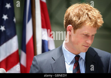 Seine Königliche Hoheit Prinz Harry kommt, um an der offiziellen Namensgebung der British Gardens in New York, USA, teilzunehmen. Stockfoto