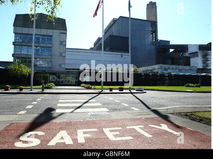 Eine allgemeine Sicht auf das Kraftwerk Longannet in Kincardine-on-Forth, Schottland. Stockfoto