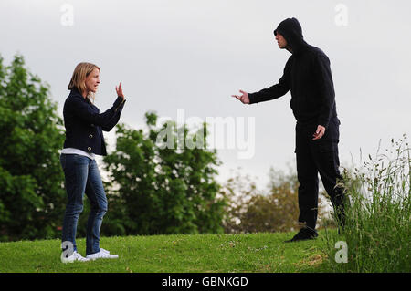 Claudia Lawrence Crimewatch Wiederaufbau Stockfoto