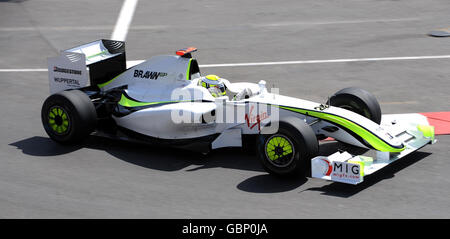 Formel-1-Autorennen - Grand-Prix-Training von Monaco - Circuit de Monaco. Brawn GP's Jenson Button während eines Trainings auf dem Circuit de Monaco, Monte Carlo, Monaco. Stockfoto