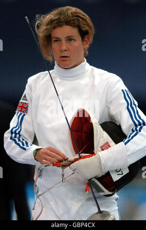 Moderner Fünfkampf - Olympische Spiele Athen 2004 - Frauen - Fechten Stockfoto