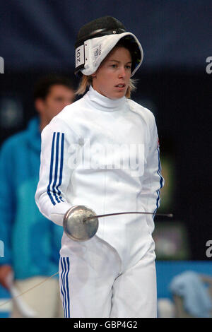 Moderner Fünfkampf - Olympische Spiele Athen 2004 - Frauen - Fechten Stockfoto