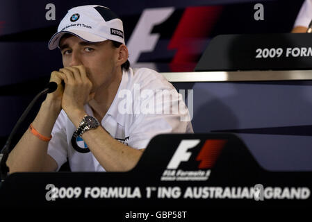 Formel 1 - Großer Preis Von Australien - Paddock Day - Albert Park - Melbourne. Robert Kubica von BMW sauber während des Paddock Day im Albert Park, Melbourne, Australien. Stockfoto