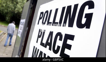 Lokale und Wahlen zum Europäischen Parlament 2009 Stockfoto