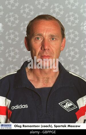 UEFA Champions League 1995/96 .... Oleg Romantsev (Trainer), Spartak Moskau Stockfoto