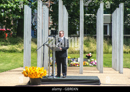 Hyde Park, London, UK. 7. Juli 2016. 11. Jahrestag des Angriffs Terror London 2005 - Credit: Alberto Pezzali/Alamy Live News Stockfoto