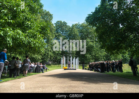 Hyde Park, London, UK. 7. Juli 2016. 11. Jahrestag des Angriffs Terror London 2005 - Credit: Alberto Pezzali/Alamy Live News Stockfoto