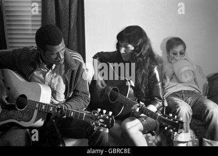 Buffy Sainte-Marie, Taj Mahal und Fritz Richmond Stockfoto