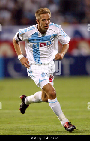 Fußball - Französische Premiere Division - Olympique Marseille gegen Metz. Benoit Pedretti, Olympique Marseille Stockfoto