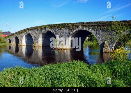 Bennettsbridge, Brücke über den Fluss Nore, Grafschaft Kilkenny, Irland Stockfoto