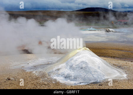 Hveravellir, Geothermie, in der Nähe von Kjalvegur, Kjolur, Highland, Island route / route Kjölur Stockfoto