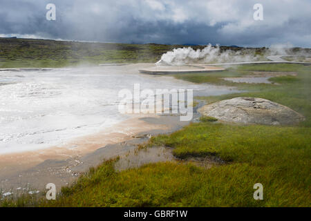 Hveravellir, Geothermie, in der Nähe von Kjalvegur, Kjolur, Highland, Island route / route Kjölur Stockfoto