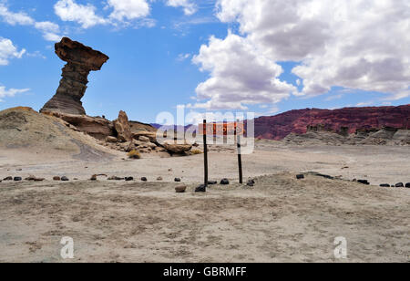 El Hongo. Ischigualasto Provincial Park (Valle De La Luna). Der Naturpark befindet sich im Nordosten der Provinz San Jua Stockfoto