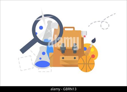 Reihe von pädagogischen Elementen. Stock Vektor