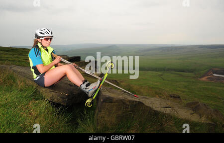 Sport - Rollski - Fiona Hughes Photocall - Huddersfield Stockfoto