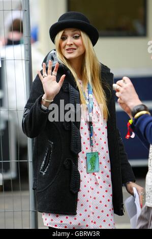 Isle of Wight Festival 2009 - erster Tag. Fearne Cotton Backstage beim Isle of Wight Festival in Newport auf der Isle of Wight. Stockfoto