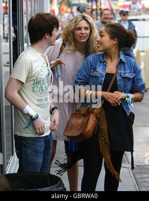 Isle of Wight Festival 2009 - erster Tag. Tamsin Egerton backstage beim Isle of Wight Festival in Newport auf der Isle of Wight. Stockfoto