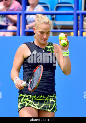 Timea Babos (Hun) spielen bei den Aegon International, Eastbourne, 21. Juni 2016. Stockfoto