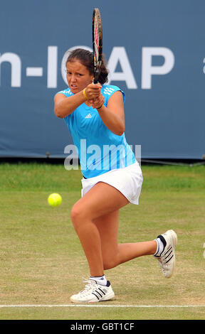 Tennis - Liverpool International Tournament 2009 - Tag Vier - Calderstones Park. Die britische Laura Robson erleidet im Finale des Liverpool International Tennis Tournament eine Niederlage Stockfoto