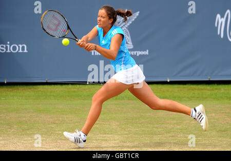 Die britische Laura Robson erleidet im Finale von eine Niederlage Das Liverpool International Tennis Tournament Stockfoto