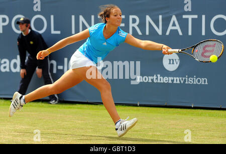 Tennis - Liverpool International Tournament 2009 - Tag Vier - Calderstones Park. Die britische Laura Robson erleidet im Finale des Liverpool International Tennis Tournament eine Niederlage Stockfoto