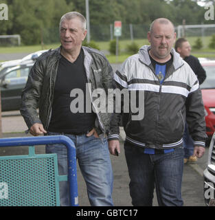 Rumänen gezwungen aus Häusern in Belfast Stockfoto