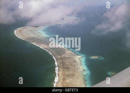 Geographie / Reisen, Mikronesien, Caroline Islands, Lagune Truk, Luftaufnahme, 1974, Zusatzrechte-Clearences-nicht vorhanden Stockfoto