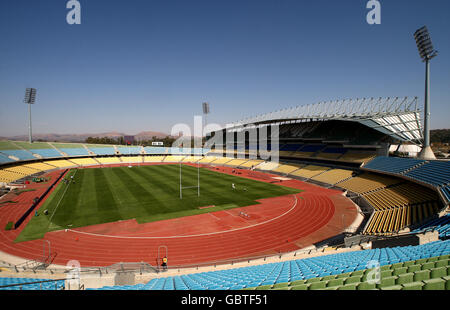 Gesamtansicht des Royal Bafokeng Sports Palace, Rustenburg, Südafrika. Stockfoto